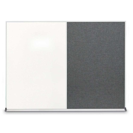 United Visual Products Triple Door Radius Plus Corkboard, 72" x UV8005PLUS-SATIN-FORBO